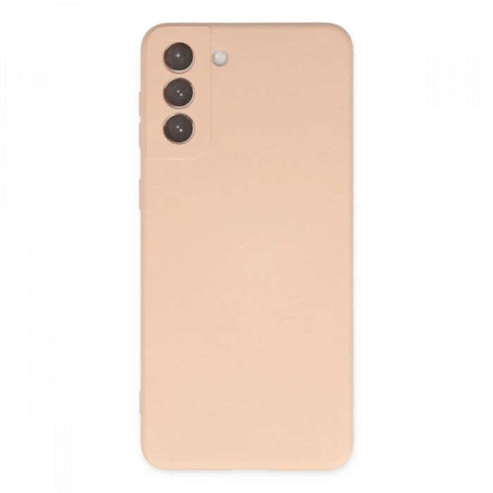 Newface Samsung Galaxy S21 FE Kılıf Nano içi Kadife Silikon - Pudra