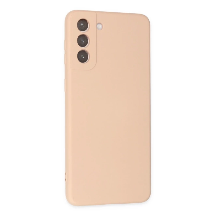 Newface Samsung Galaxy S21 FE Kılıf Nano içi Kadife Silikon - Pudra