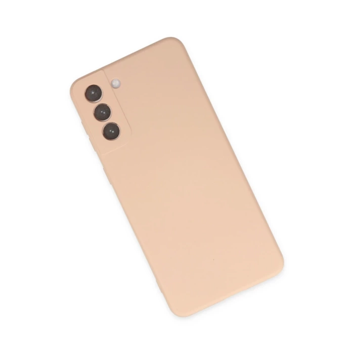Newface Samsung Galaxy S21 FE Kılıf Nano içi Kadife Silikon - Pudra