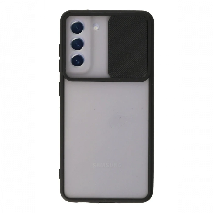 Newface Samsung Galaxy S21 FE Kılıf Palm Buzlu Kamera Sürgülü Silikon