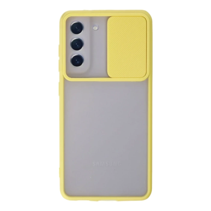 Newface Samsung Galaxy S21 FE Kılıf Palm Buzlu Kamera Sürgülü Silikon