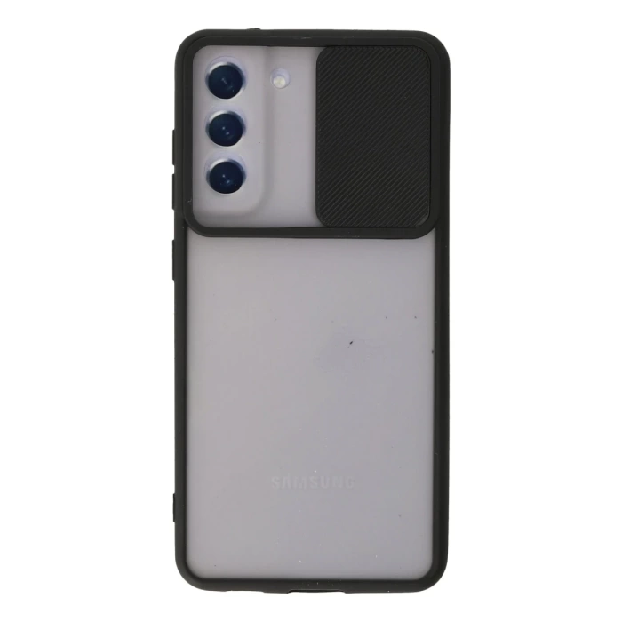 Newface Samsung Galaxy S21 FE Kılıf Palm Buzlu Kamera Sürgülü Silikon