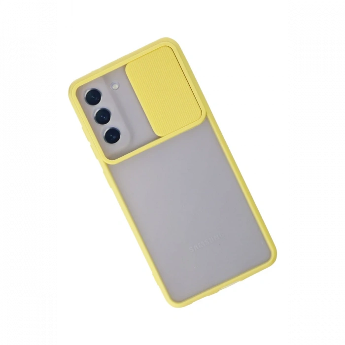 Newface Samsung Galaxy S21 FE Kılıf Palm Buzlu Kamera Sürgülü Silikon