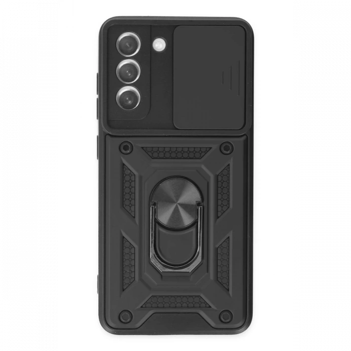 Newface Samsung Galaxy S21 FE Kılıf Pars Lens Yüzüklü Silikon