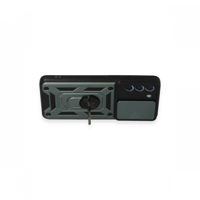 Newface Samsung Galaxy S21 FE Kılıf Pars Lens Yüzüklü Silikon