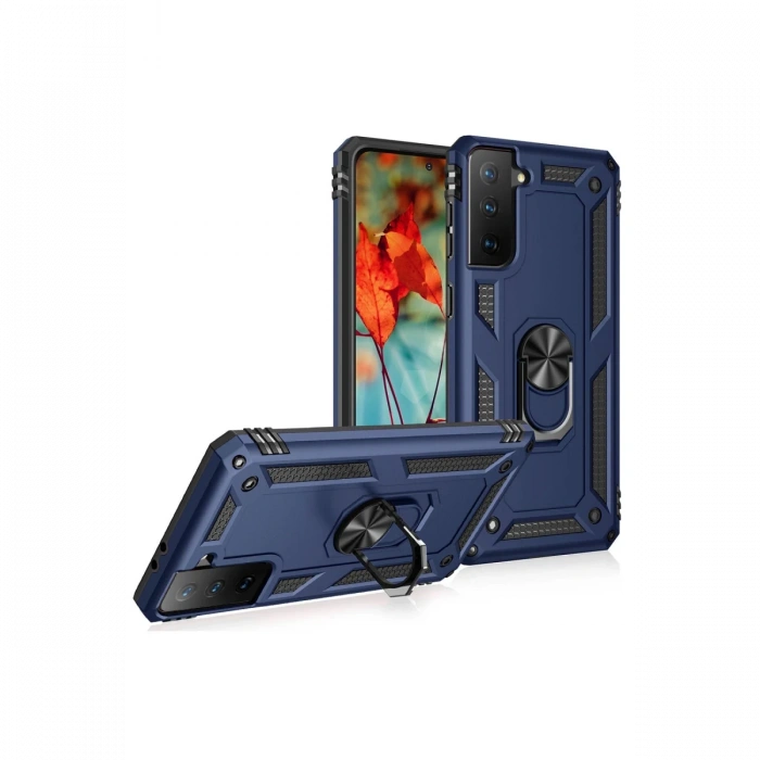 Newface Samsung Galaxy S21 Kılıf Sofya Yüzüklü Silikon Kapak