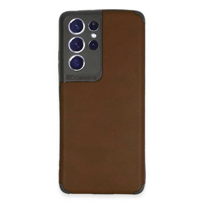 Newface Samsung Galaxy S21 Ultra Kılıf Loop Deri Silikon