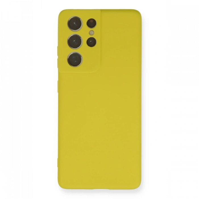 Newface Samsung Galaxy S21 Ultra Kılıf Nano içi Kadife Silikon