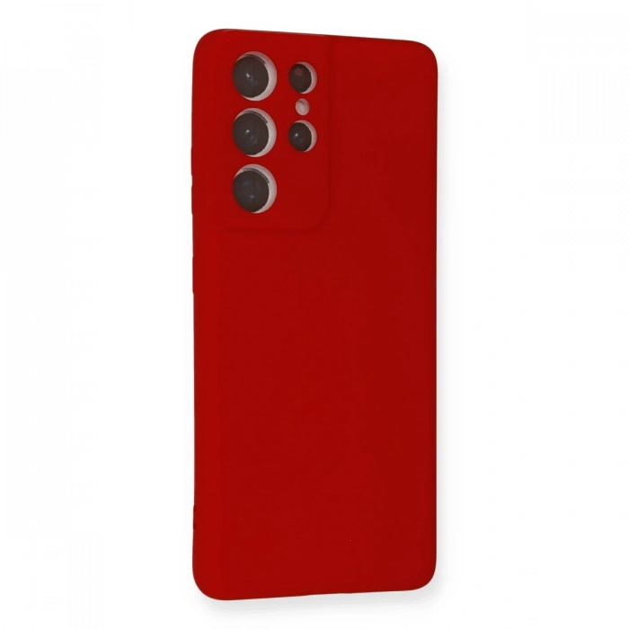 Newface Samsung Galaxy S21 Ultra Kılıf Nano içi Kadife Silikon