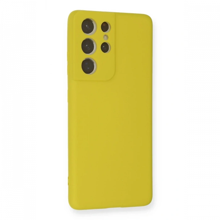 Newface Samsung Galaxy S21 Ultra Kılıf Nano içi Kadife Silikon