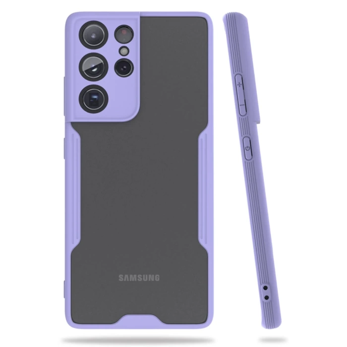 Newface Samsung Galaxy S21 Ultra Kılıf Platin Silikon