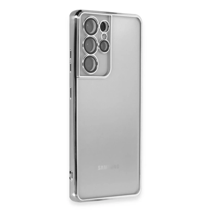 Newface Samsung Galaxy S21 Ultra Kılıf Razer Lensli Silikon