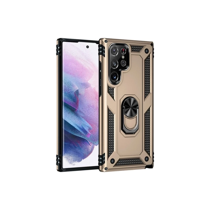 Newface Samsung Galaxy S21 Ultra Kılıf Sofya Yüzüklü Silikon Kapak