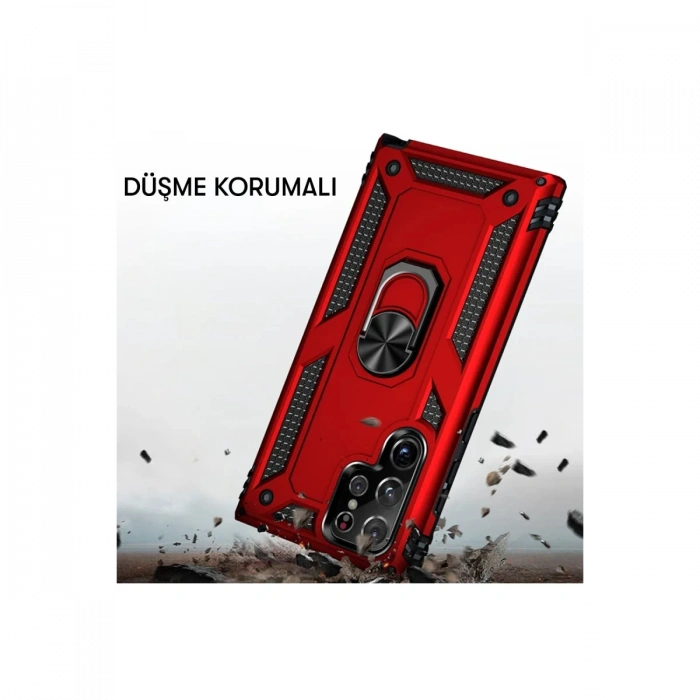Newface Samsung Galaxy S21 Ultra Kılıf Sofya Yüzüklü Silikon Kapak