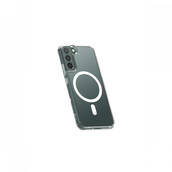 Samsung Galaxy S22 Kılıf Magneticsafe Şeffaf Silikon - Şeffaf