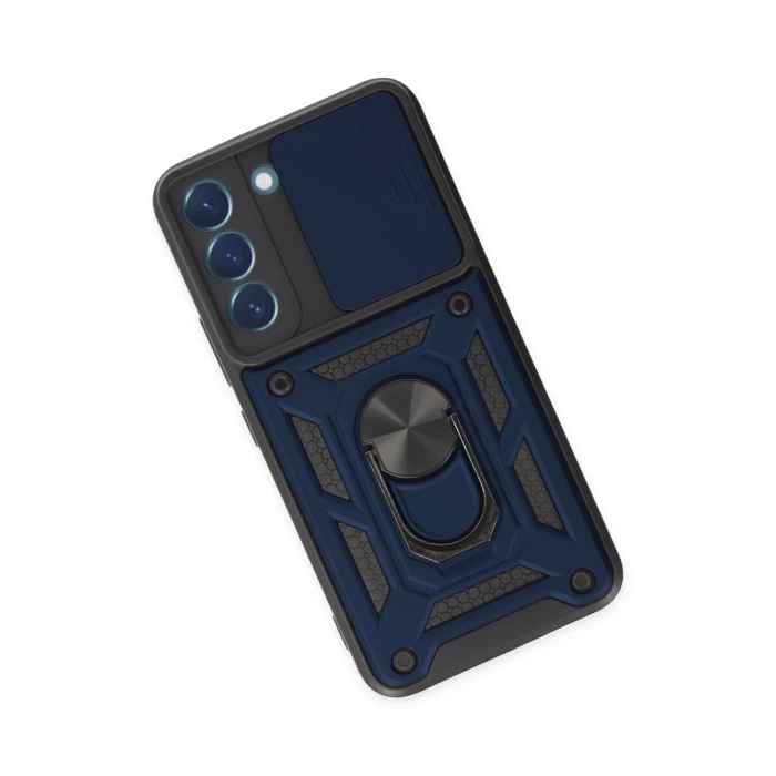 Newface Samsung Galaxy S22 Kılıf Pars Lens Yüzüklü Silikon