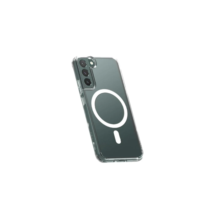 Newface Samsung Galaxy S22 Plus Kılıf Magneticsafe Şeffaf Silikon - Şeffaf