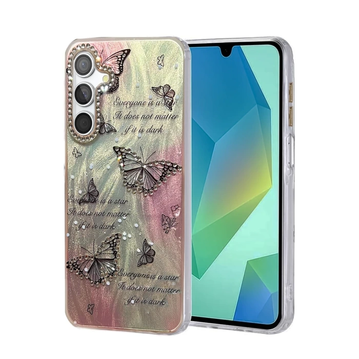 Newface Samsung Galaxy S23 FE Kılıf Blade Aynalı Desenli Kapak