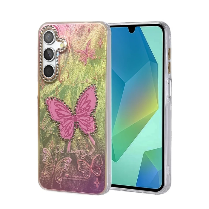 Newface Samsung Galaxy S23 FE Kılıf Blade Aynalı Desenli Kapak