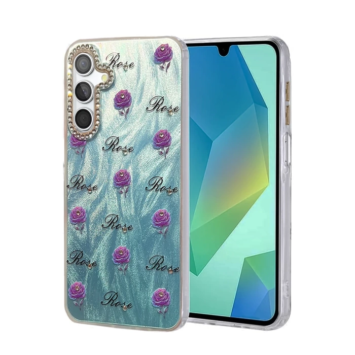 Newface Samsung Galaxy S23 FE Kılıf Blade Aynalı Desenli Kapak