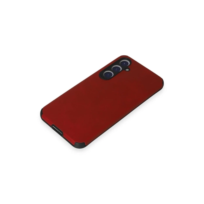 Newface Samsung Galaxy S23 FE Kılıf Loop Deri Silikon - Kırmızı