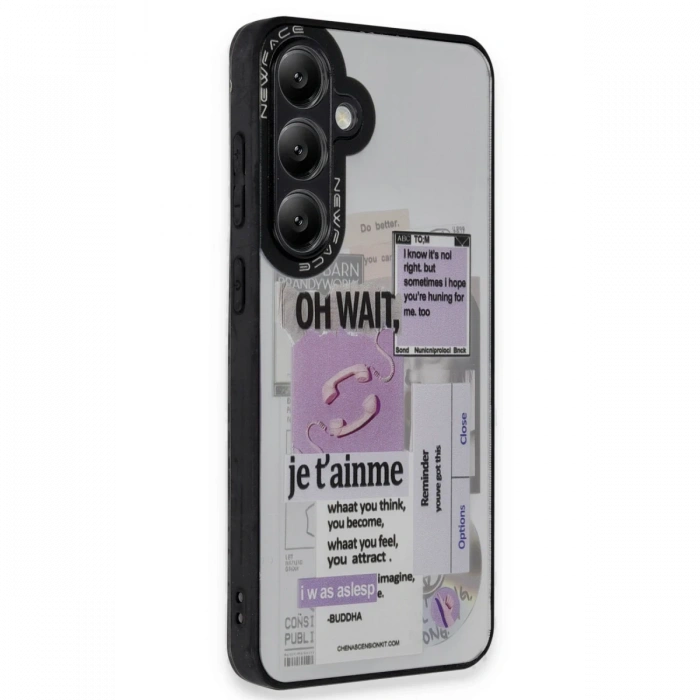 Newface Samsung Galaxy S23 FE Kılıf Mirror Desenli Kapak