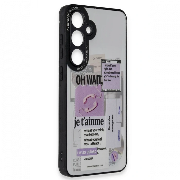 Newface Samsung Galaxy S23 FE Kılıf Mirror Desenli Kapak