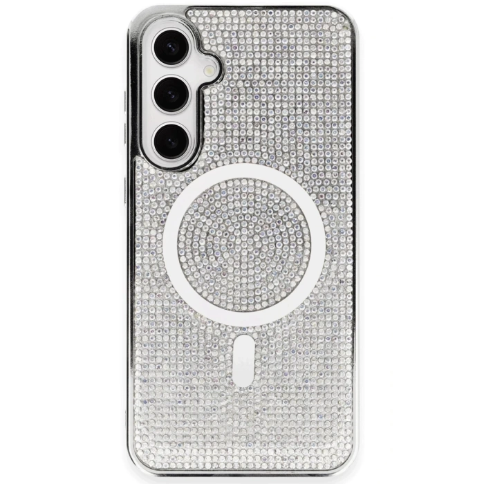 Newface Samsung Galaxy S23 Kılıf Diamond Magsafe Kapak - Rainbow