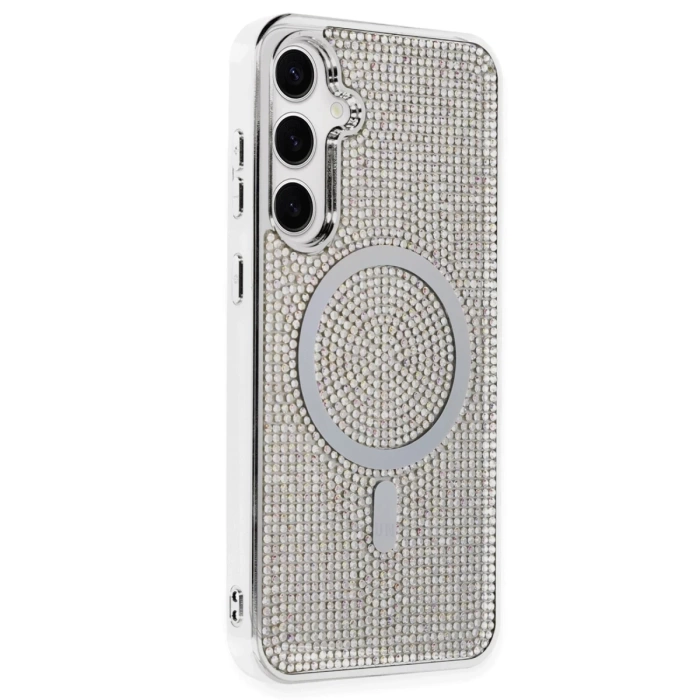 Newface Samsung Galaxy S23 Kılıf Diamond Magsafe Kapak - Rainbow