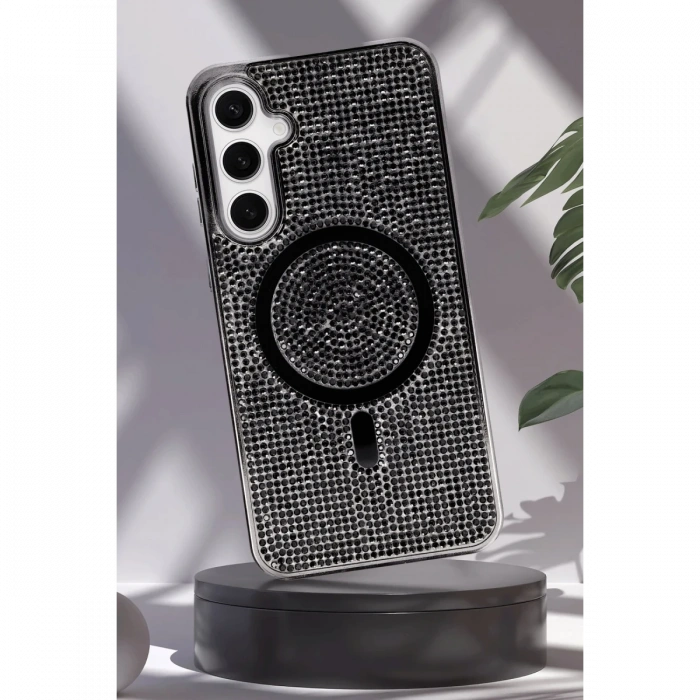 Newface Samsung Galaxy S23 Kılıf Diamond Magsafe Kapak - Rainbow