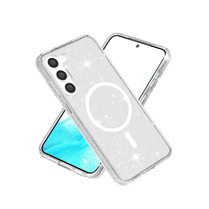 Newface Samsung Galaxy S23 Kılıf Glow Magsafe Kapak - Şeffaf