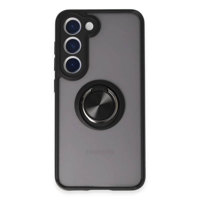 Newface Samsung Galaxy S23 Kılıf Montreal Yüzüklü Silikon Kapak