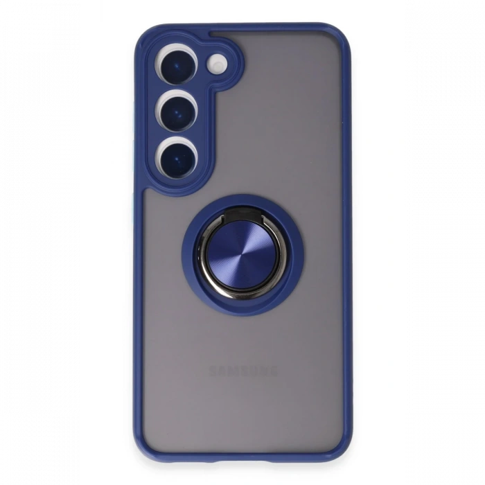Newface Samsung Galaxy S23 Kılıf Montreal Yüzüklü Silikon Kapak