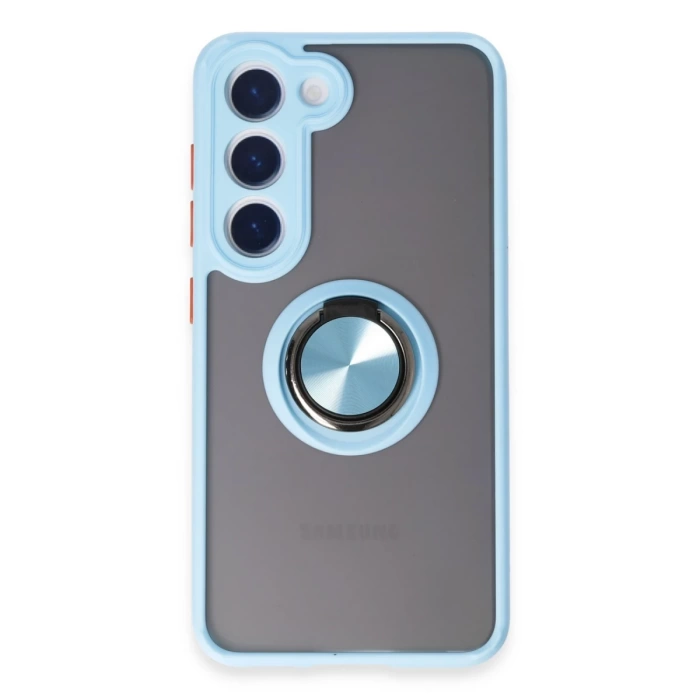 Newface Samsung Galaxy S23 Kılıf Montreal Yüzüklü Silikon Kapak
