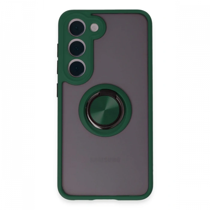 Newface Samsung Galaxy S23 Kılıf Montreal Yüzüklü Silikon Kapak