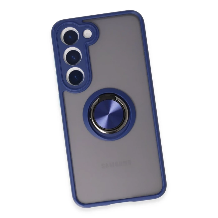 Newface Samsung Galaxy S23 Kılıf Montreal Yüzüklü Silikon Kapak