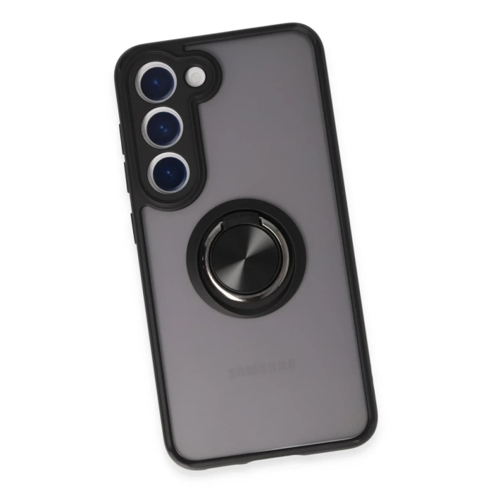 Newface Samsung Galaxy S23 Kılıf Montreal Yüzüklü Silikon Kapak