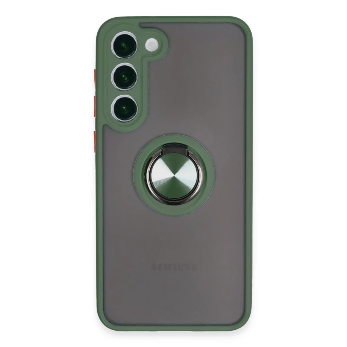 Newface Samsung Galaxy S23 Plus Kılıf Montreal Yüzüklü Silikon Kapak