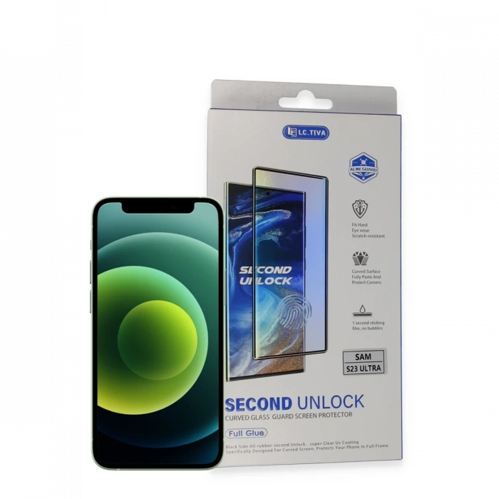 Newface Samsung Galaxy S23 Ultra Durable Full Glue Curved Cam