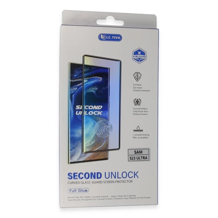Newface Samsung Galaxy S23 Ultra Durable Full Glue Curved Cam