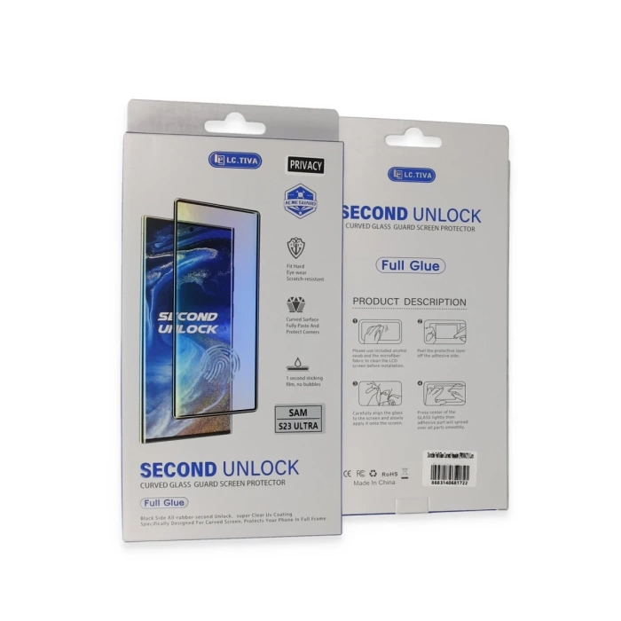 Newface Samsung Galaxy S23 Ultra Durable Full Glue Curved Hayalet Cam