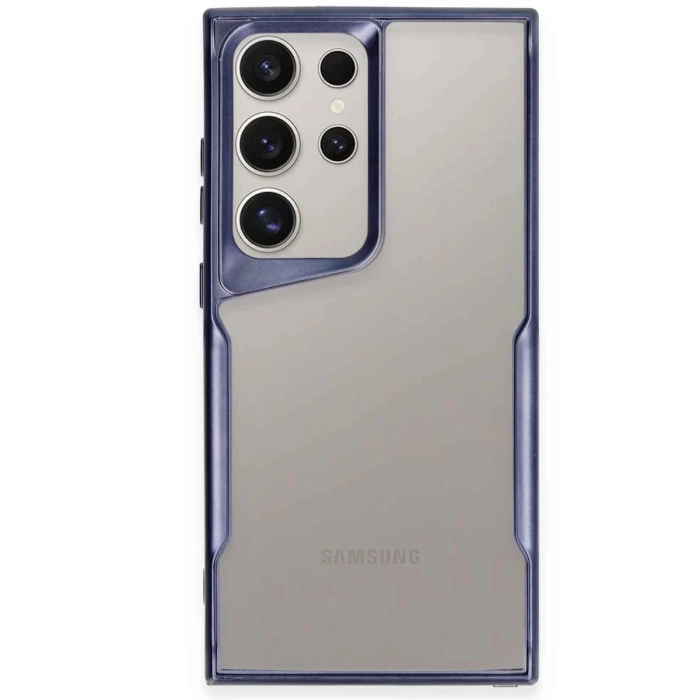 Newface Samsung Galaxy S23 Ultra Kılıf Boyi Silikon Kapak - Lacivert