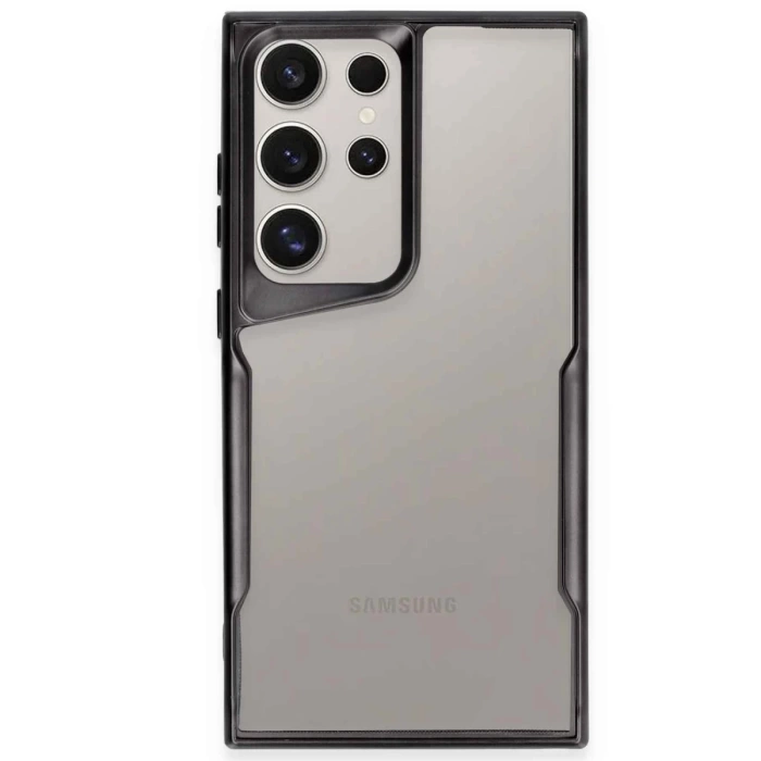Newface Samsung Galaxy S23 Ultra Kılıf Boyi Silikon Kapak - Siyah