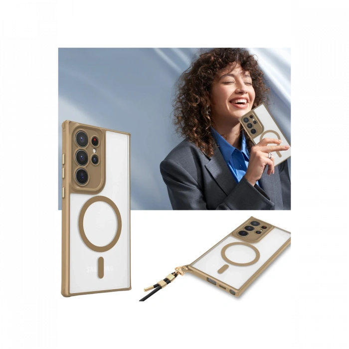 Newface Samsung Galaxy S23 Ultra Kılıf Enka Magsafe Silikon Kılıf