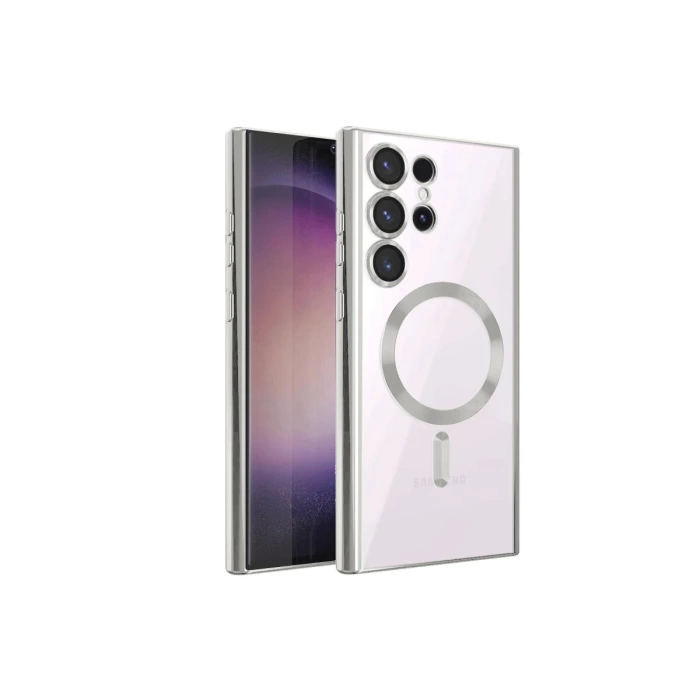 Newface Samsung Galaxy S23 Ultra Kılıf Kross Magneticsafe Kapak - Titan Gri