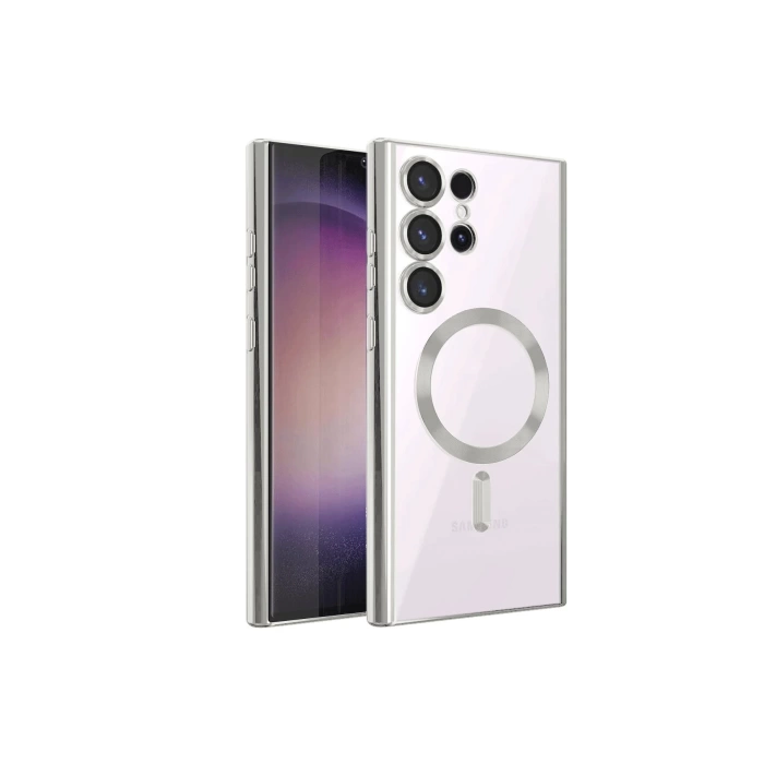 Newface Samsung Galaxy S23 Ultra Kılıf Kross Magneticsafe Kapak - Titan Gri
