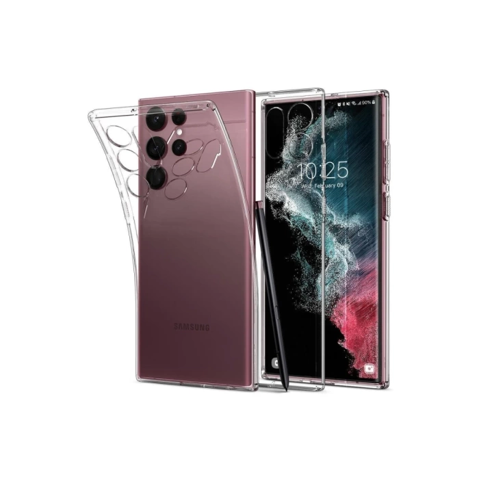 Newface Samsung Galaxy S23 Ultra Kılıf Lüx Şeffaf Silikon