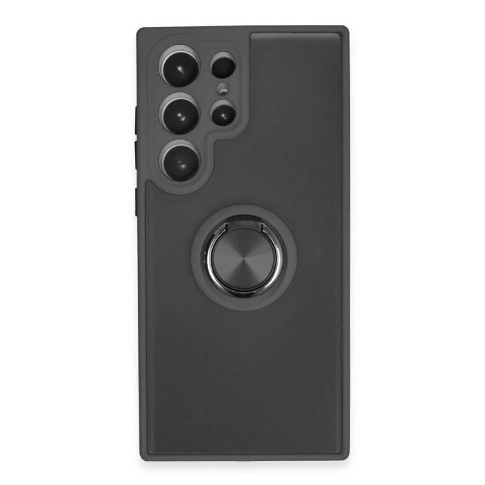 Newface Samsung Galaxy S23 Ultra Kılıf Montreal Yüzüklü Silikon Kapak