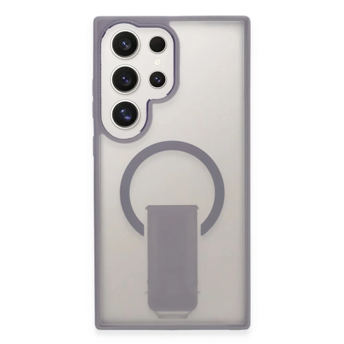Newface Samsung Galaxy S23 Ultra Tork Magsafe Standlı Kapak - Lila