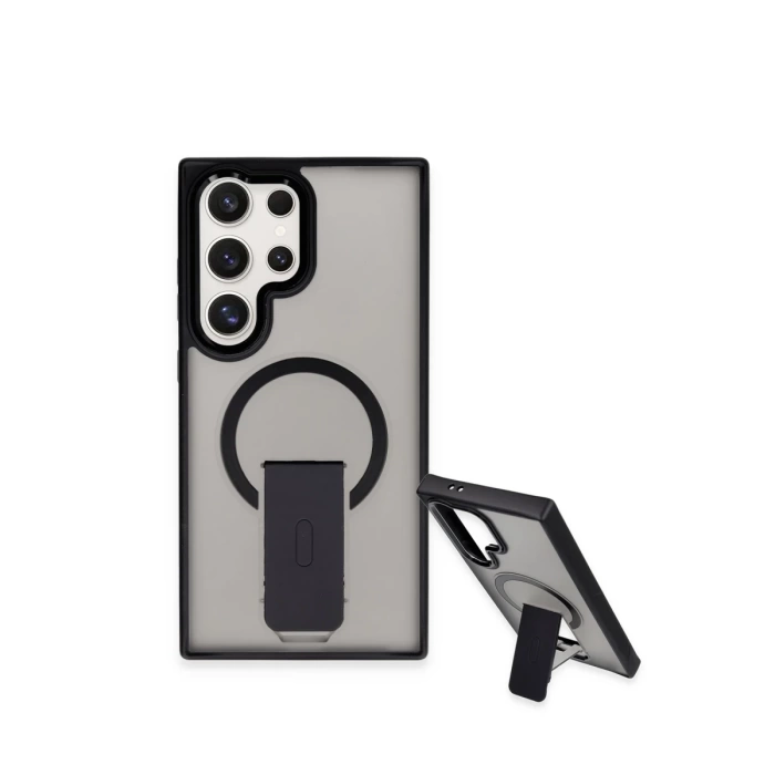 Newface Samsung Galaxy S23 Ultra Tork Magsafe Standlı Kapak - Lila